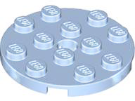 LEGO® los onderdeel Plaat Rond Helder Lichtblauw 60474