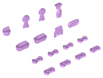 Plaatje in Gallery viewer laden, LEGO® los onderdeel Friends in kleur Medium Lavendel 92355