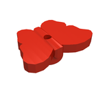LEGO® los onderdeel Friends in kleur Rood 93081a