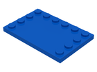 LEGO® los onderdeel Tegel Aangepast in kleur Blauw 6180