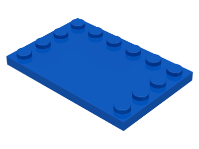 LEGO® los onderdeel Tegel Aangepast in kleur Blauw 6180