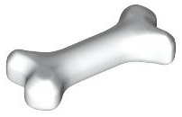 LEGO® los onderdeel Dier Accessoire in kleur Wit 93160