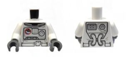 LEGO® los onderdeel Lijf met Motief Wit 973pb0861c01