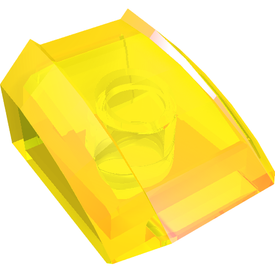 LEGO® los onderdeel Dakpan Gebogen Doorzichtig Geel 30602