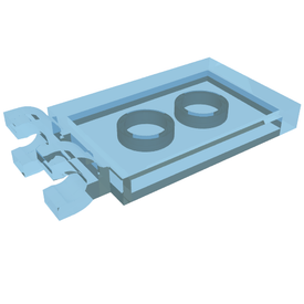 LEGO® Tegel Aangepast Doorzichtig Lichtblauw 30350c