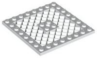 LEGO® los onderdeel Plaat Aangepast in kleur Wit 4151b