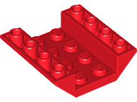 LEGO® los onderdeel Dakpan Omgekeerd in kleur Rood 4854