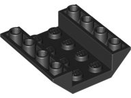 LEGO® los onderdeel Dakpan Omgekeerd in kleur Zwart 4854