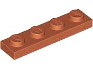 LEGO® los onderdeel Plaat Algemeen Donker Oranje 3710