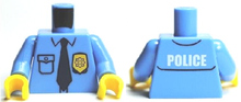 Plaatje in Gallery viewer laden, LEGO® onderdeel Lijf met Motief Medium Blauw 973pb0801c01