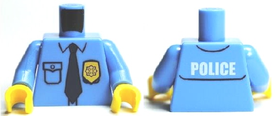LEGO® onderdeel Lijf met Motief Medium Blauw 973pb0801c01