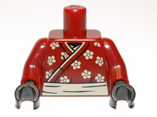 Plaatje in Gallery viewer laden, LEGO® los onderdeel Lijf met Motief Donkerrood 973pb0790c01