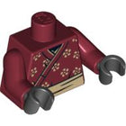 LEGO® los onderdeel Lijf met Motief Donkerrood 973pb0790c01