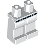 LEGO® los onderdeel Benen met Motief Wit 970c00pb0076