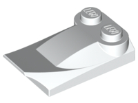 LEGO® los onderdeel Dakpan Gebogen in kleur Wit 47456