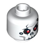 Plaatje in Gallery viewer laden, LEGO® los onderdeel Hoofd in kleur Wit 3626pb0523