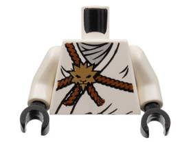 LEGO® los onderdeel Lijf met Motief Wit 973pb0828c01