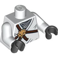 LEGO® los onderdeel Lijf met Motief Wit 973pb0828c01