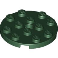 Plaatje in Gallery viewer laden, LEGO® los onderdeel Plaat Rond in kleur Donkergroen 60474