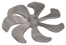 LEGO® los onderdeel Propellor in kleur Zilver 87751