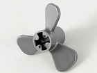 LEGO® los onderdeel Propellor in kleur Zilver 6041