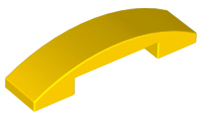 LEGO® los onderdeel Dakpan Gebogen in kleur Geel 93273
