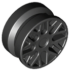 LEGO® los onderdeel Wiel in kleur Zwart 93595