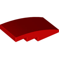 LEGO® los onderdeel Dakpan Gebogen in kleur Rood 93606