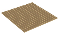 Plaatje in Gallery viewer laden, LEGO® los onderdeel Plaat Algemeen Donker Geelbruin 91405