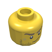 Plaatje in Gallery viewer laden, LEGO® los onderdeel Hoofd in kleur Geel 3626cpb0495