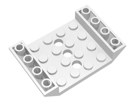 LEGO® los onderdeel Dakpan Omgekeerd in kleur Wit 60219