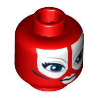 LEGO® los onderdeel Hoofd in kleur Rood 3626pb0553