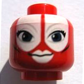 LEGO® los onderdeel Hoofd in kleur Rood 3626pb0553