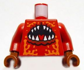 LEGO® los onderdeel Lijf met Motief Donkerrood 973pb0756c01