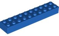 Plaatje in Gallery viewer laden, LEGO® los onderdeel Steen in kleur Blauw 3006