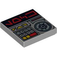 LEGO® Tegel met Motief Licht Blauwachtig Grijs 3068pb0378