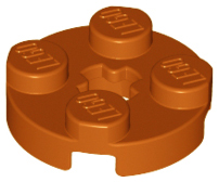 LEGO® los onderdeel Plaat Rond in kleur Donker Oranje 4032