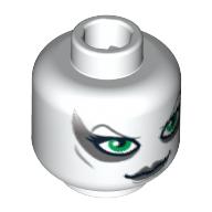 LEGO® los onderdeel Hoofd in kleur Wit 3626pb0550