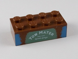 LEGO® onderdeel Steen met Motief Roodachtig Bruin 3001pb081