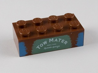 LEGO® onderdeel Steen met Motief Roodachtig Bruin 3001pb081