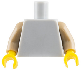 LEGO® los onderdeel Lijf Licht Blauwachtig Grijs 973c052
