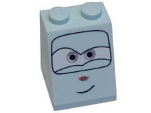 Plaatje in Gallery viewer laden, LEGO® los onderdeel Dakpan met Motief Licht Aqua 3678bpb034