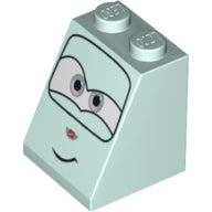 LEGO® los onderdeel Dakpan met Motief Licht Aqua 3678bpb034