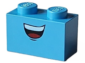 LEGO® los onderdeel Steen met Motief Medium Blauw 3004pb102