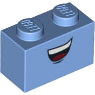 LEGO® los onderdeel Steen met Motief Medium Blauw 3004pb102