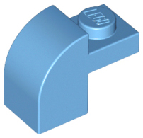 LEGO® los onderdeel Dakpan Gebogen Medium Blauw 6091
