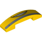 LEGO® onderdeel Dakpan Gebogen met Motief Geel 93273pb002