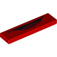 LEGO® los onderdeel Tegel met Motief in kleur Rood 2431pb163