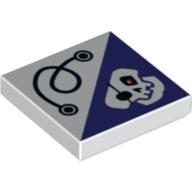 Plaatje in Gallery viewer laden, LEGO® los onderdeel Tegel met Motief in kleur Wit 3068pb0394