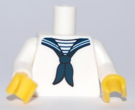 LEGO® los onderdeel Lijf met Motief Wit 973pb0839c01